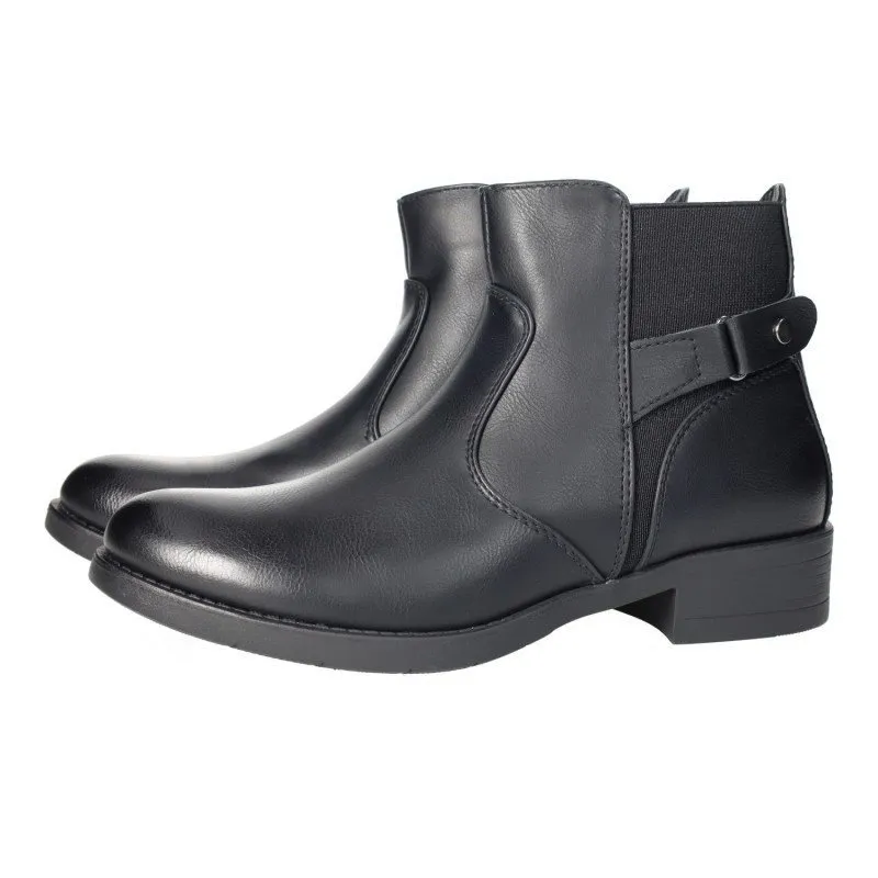 7547 Botines planos color NEGRO