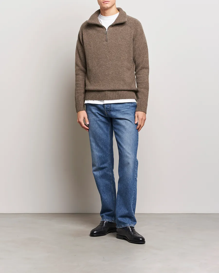 A Day's March Cullen Lambswool Sweater in Dark Taupe