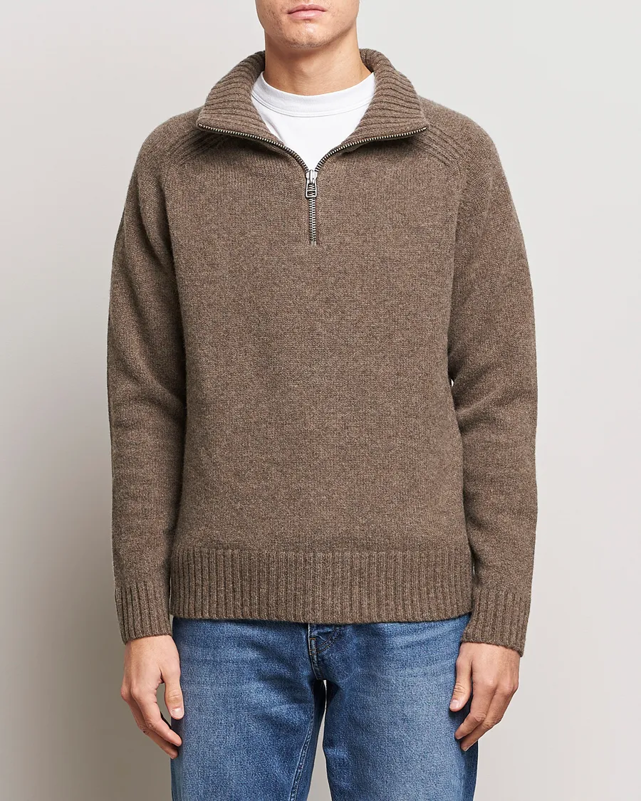 A Day's March Cullen Lambswool Sweater in Dark Taupe