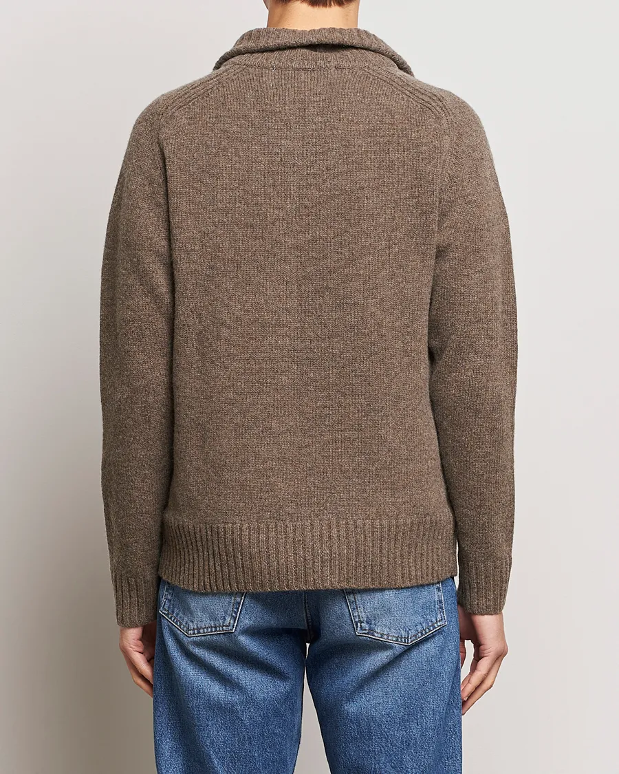 A Day's March Cullen Lambswool Sweater in Dark Taupe