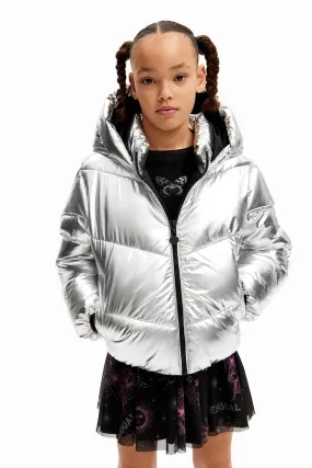 Metallic Quilted Coat