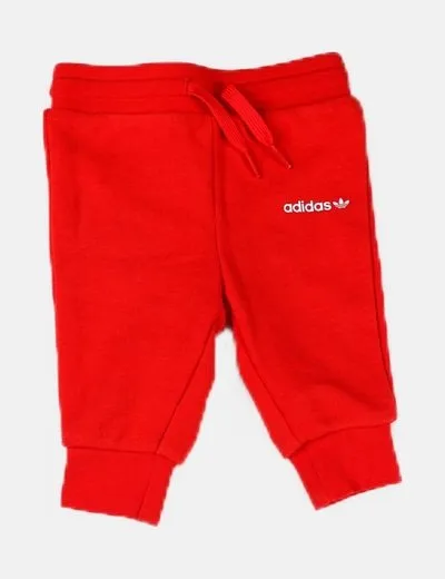 Red Adidas Tracksuit Bottoms