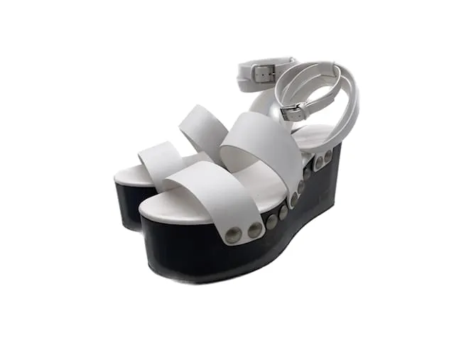 Alaïa ALAIA Sandalias T.UE 38 cuero Blanco 