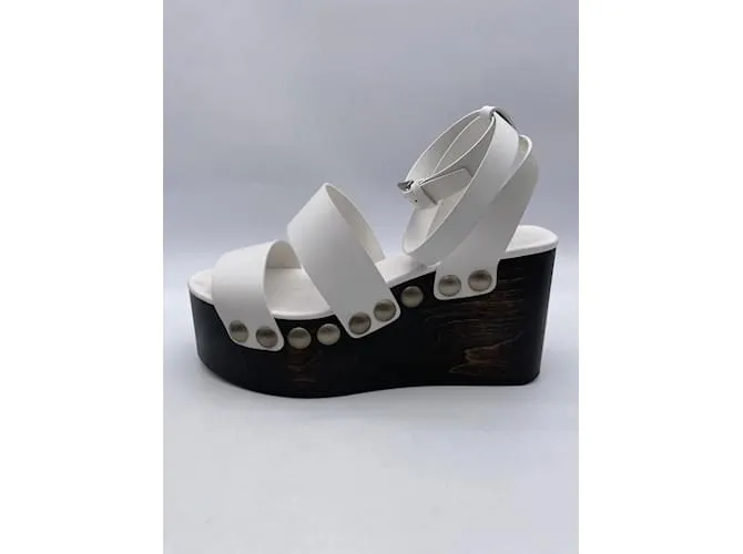 Alaïa ALAIA Sandalias T.UE 38 cuero Blanco 