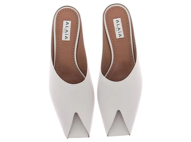 Alaïa Sandalias ALAIA T.EU 37 Cuero Blanco 