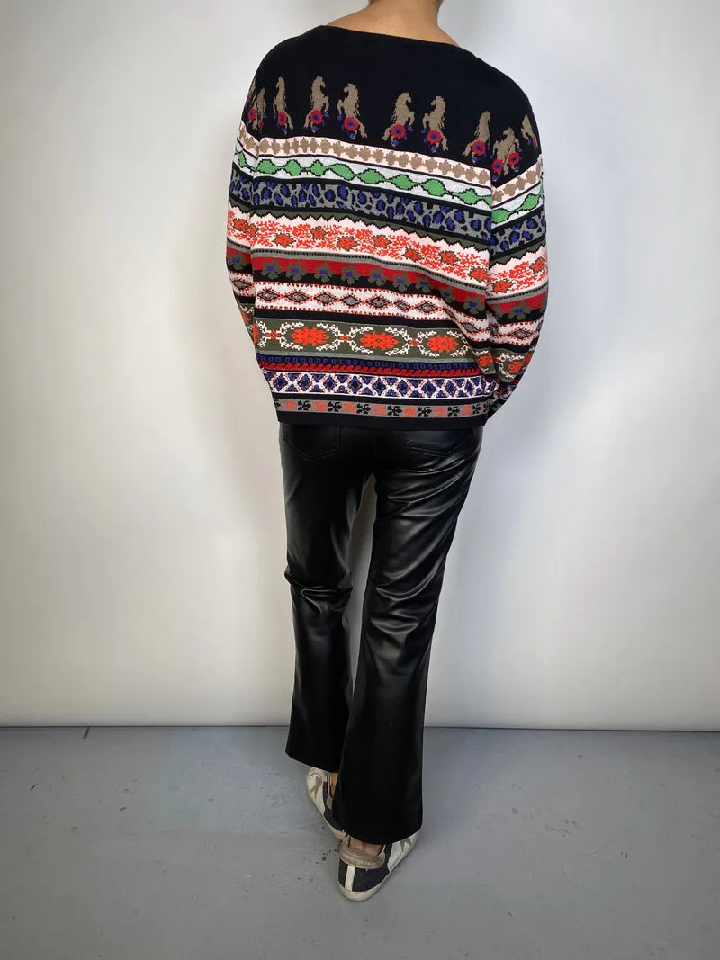 ALDO MARTINS Sweater with Horse Print - Shop Now.