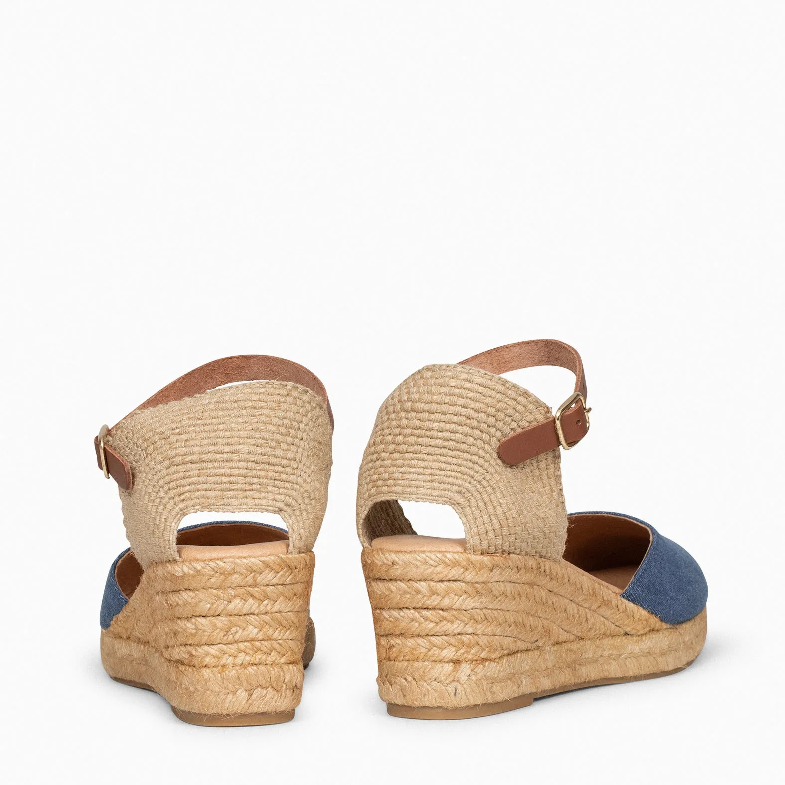 ALTEA - Low denim wedge espadrilles