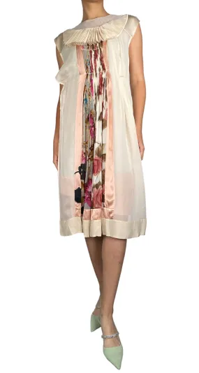 ANTONIO MARRAS Vestido Midi Seda Beige