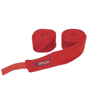 Atipick Pack 2 Vendajes de Algodón Boxeo Red - 5 cm x 5 m