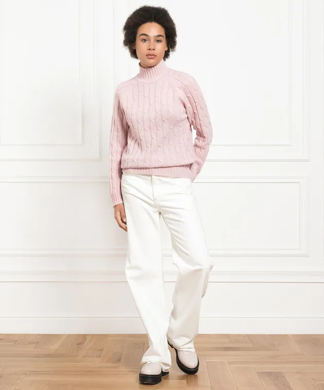 Babe Pay Pls Pink sweater cashmere textured pattern