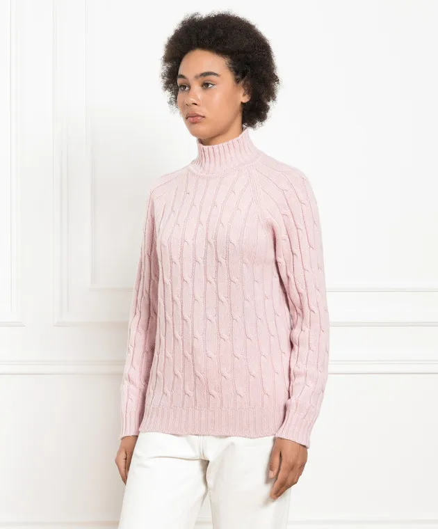 Babe Pay Pls Pink sweater cashmere textured pattern