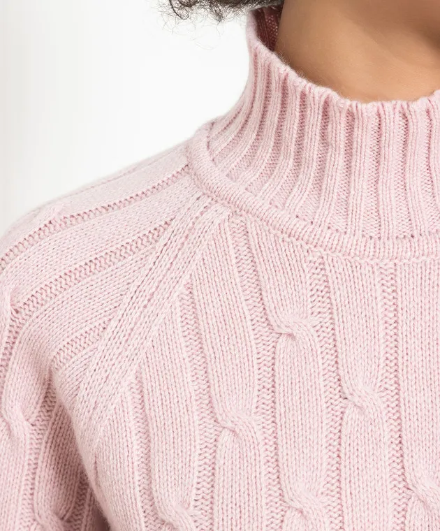 Babe Pay Pls Pink sweater cashmere textured pattern