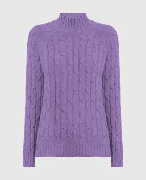 Purple cashmere textured sweater by Babe Pay Pls