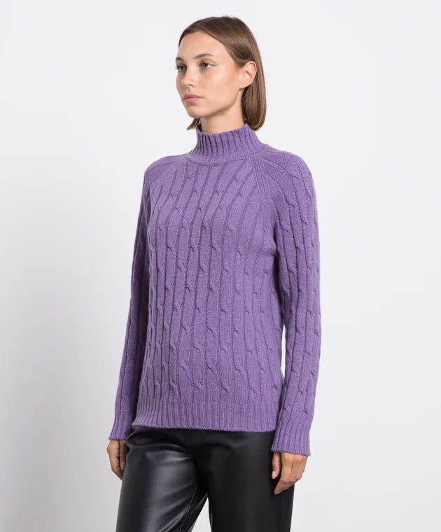 Purple cashmere textured sweater by Babe Pay Pls