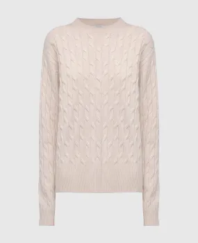 Beige wool textured sweater by Ballantyne