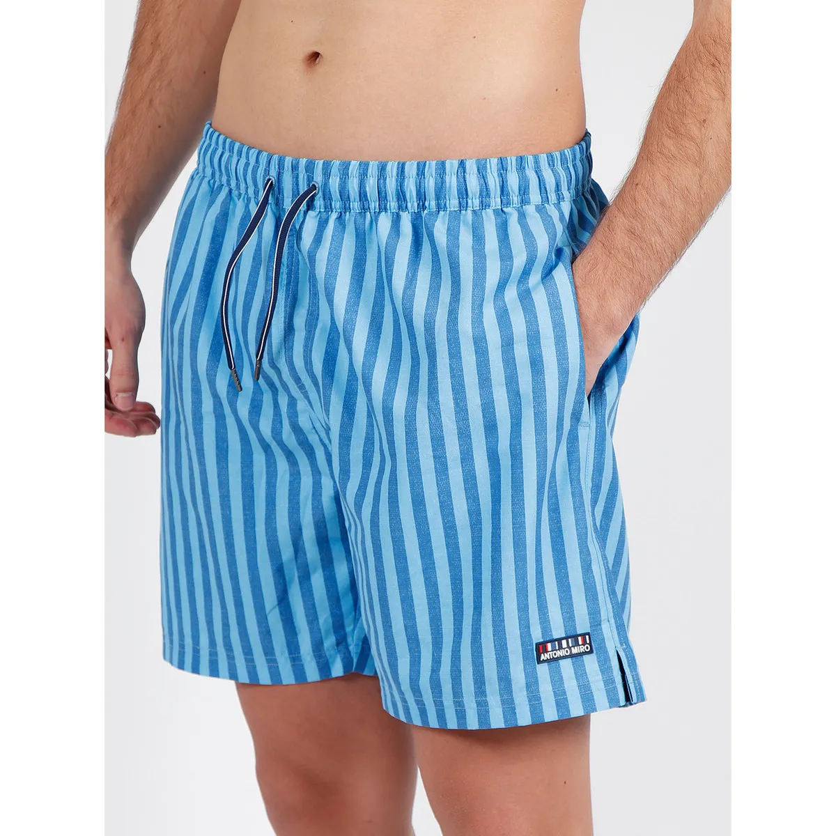 Antonio Miro Blue Striped Swimsuit