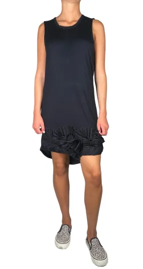 BCBG Vestido Negro efecto Plisado