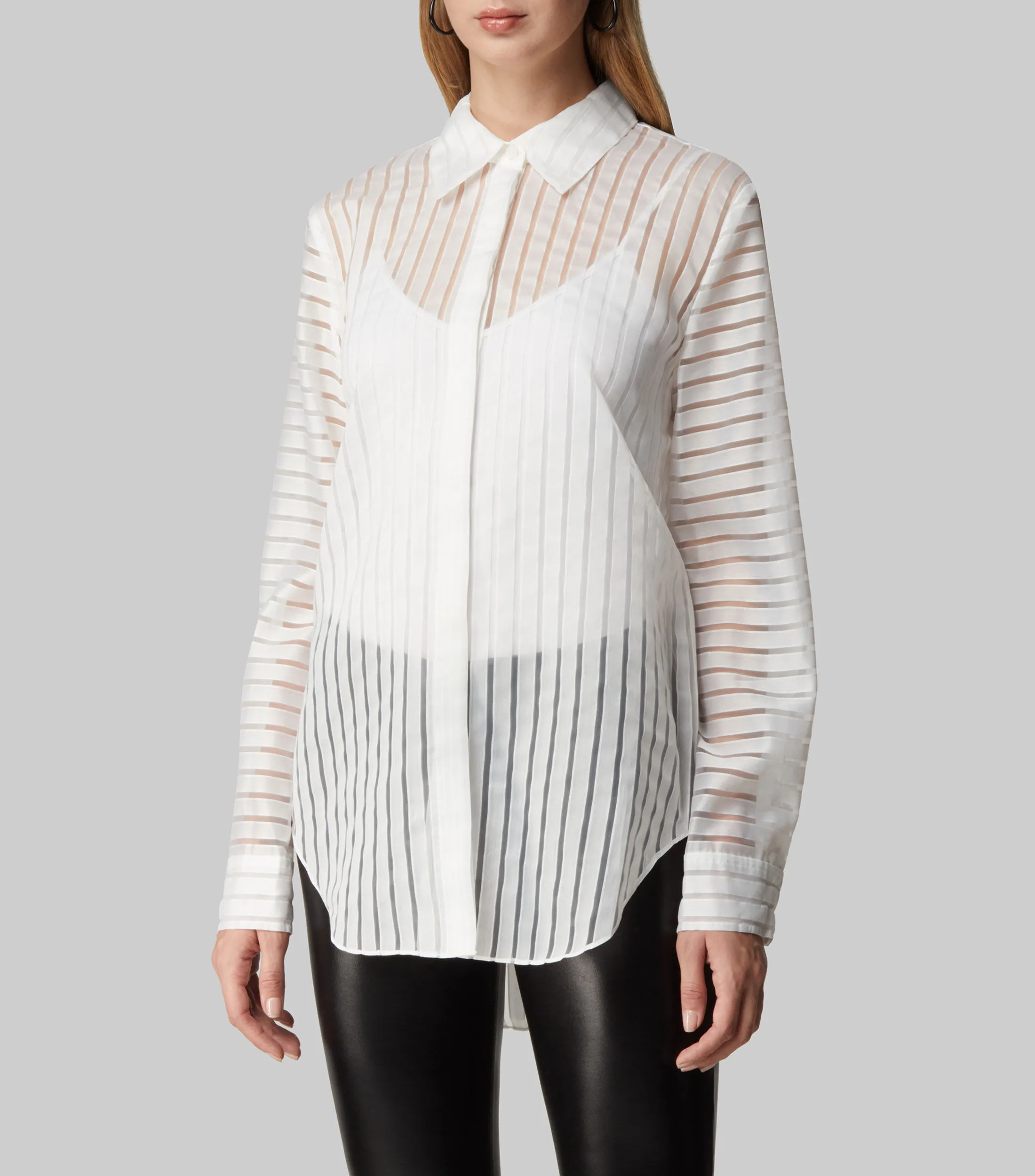 BCBGMAXAZRIA Blusa Manga Larga Mujer