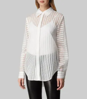 BCBGMAXAZRIA Blusa Manga Larga Mujer