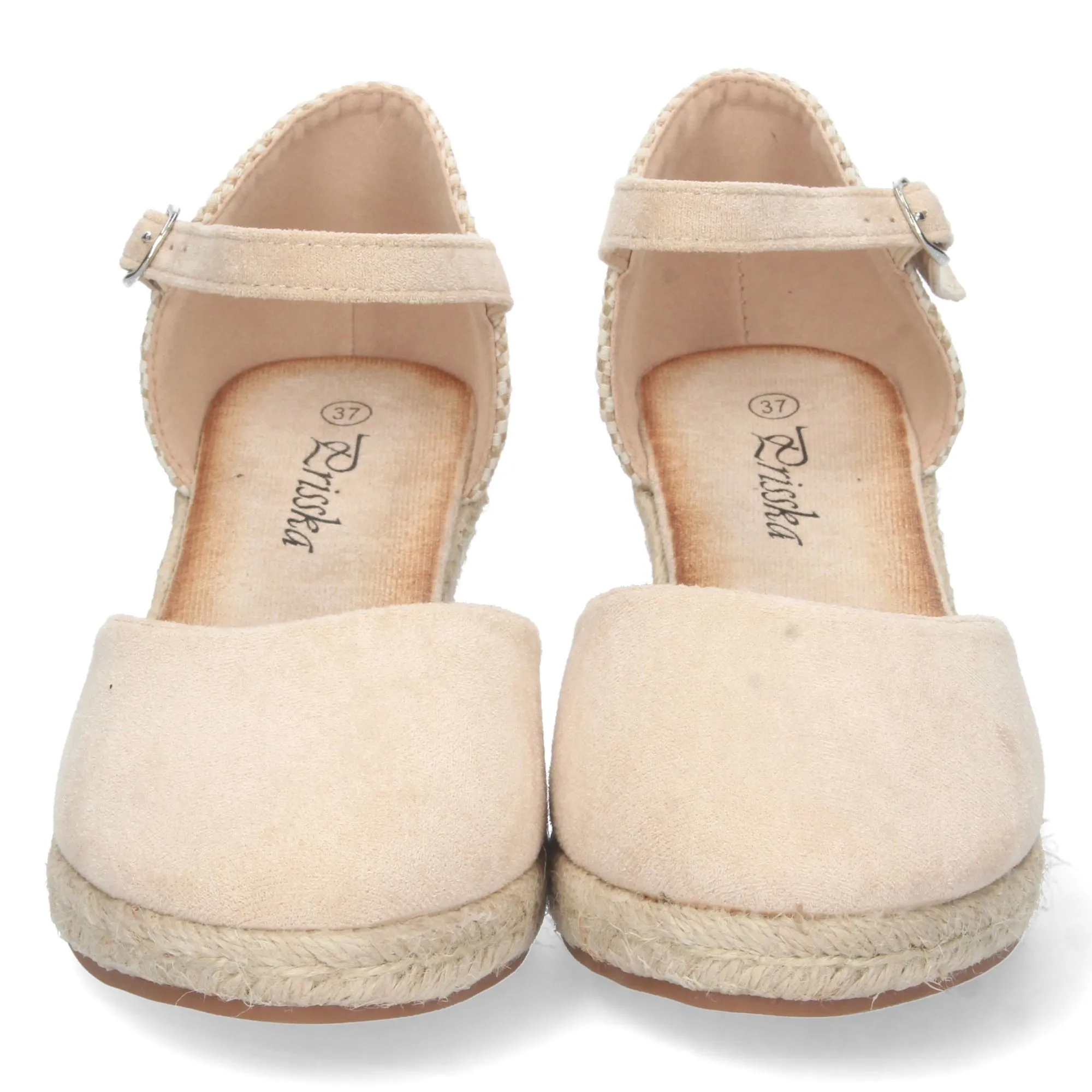 beige women's comfortable wedge espadrille sandals