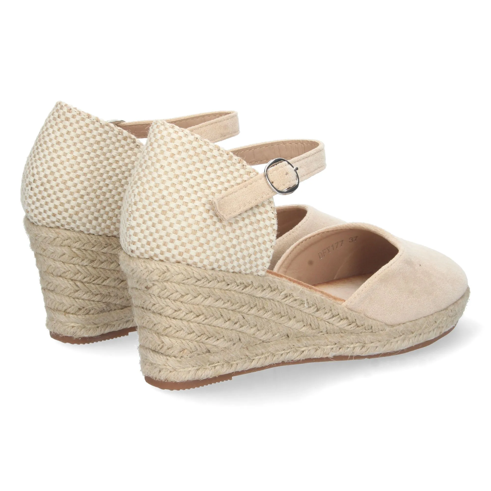 beige women's comfortable wedge espadrille sandals