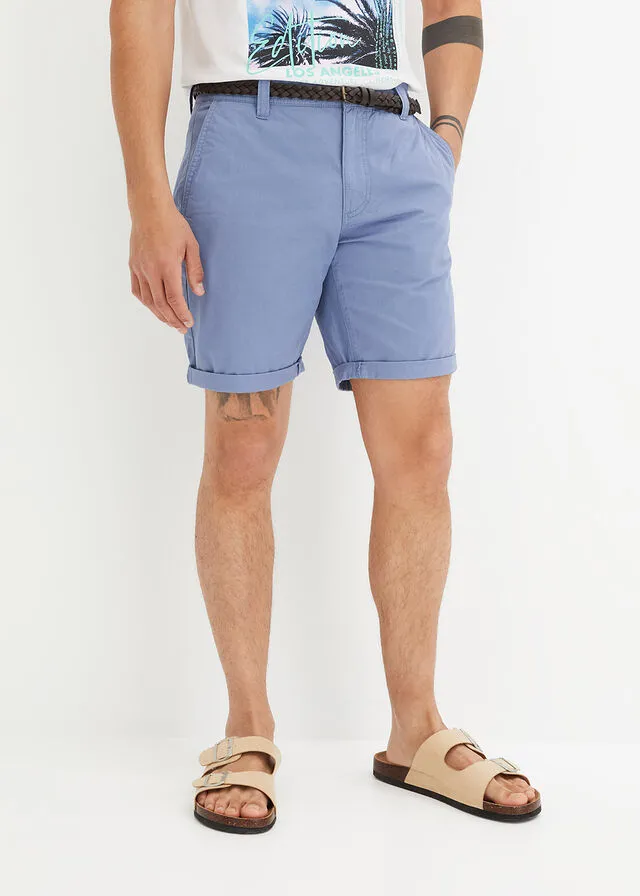 Matte Blue Chino Bermuda