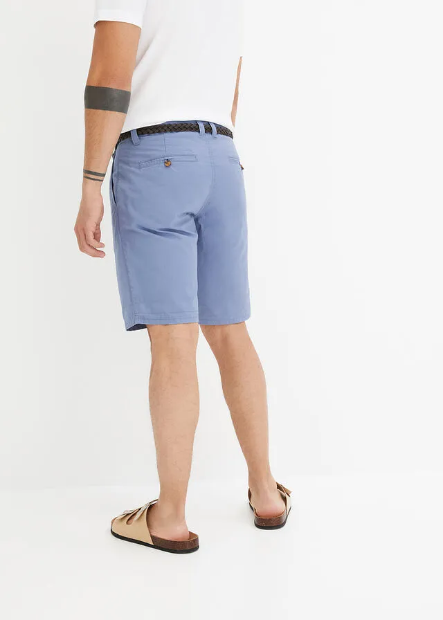 Matte Blue Chino Bermuda