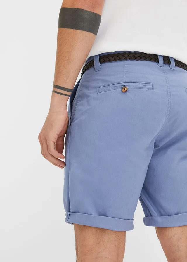 Matte Blue Chino Bermuda