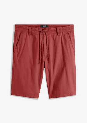 Chinese Style Crimson Red Bermuda Shorts