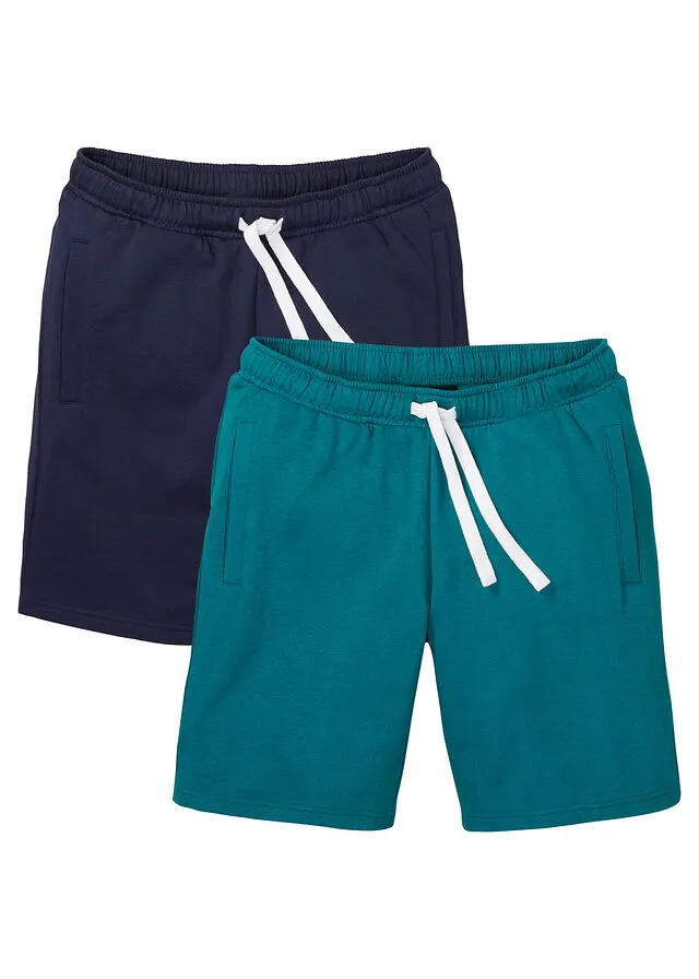 Chándal Shorts 2-Pack Azul petróleo+azul oscuro