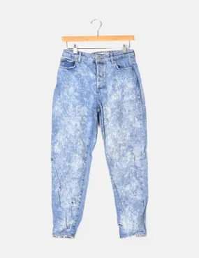 Bershka mom fit ripped jeans