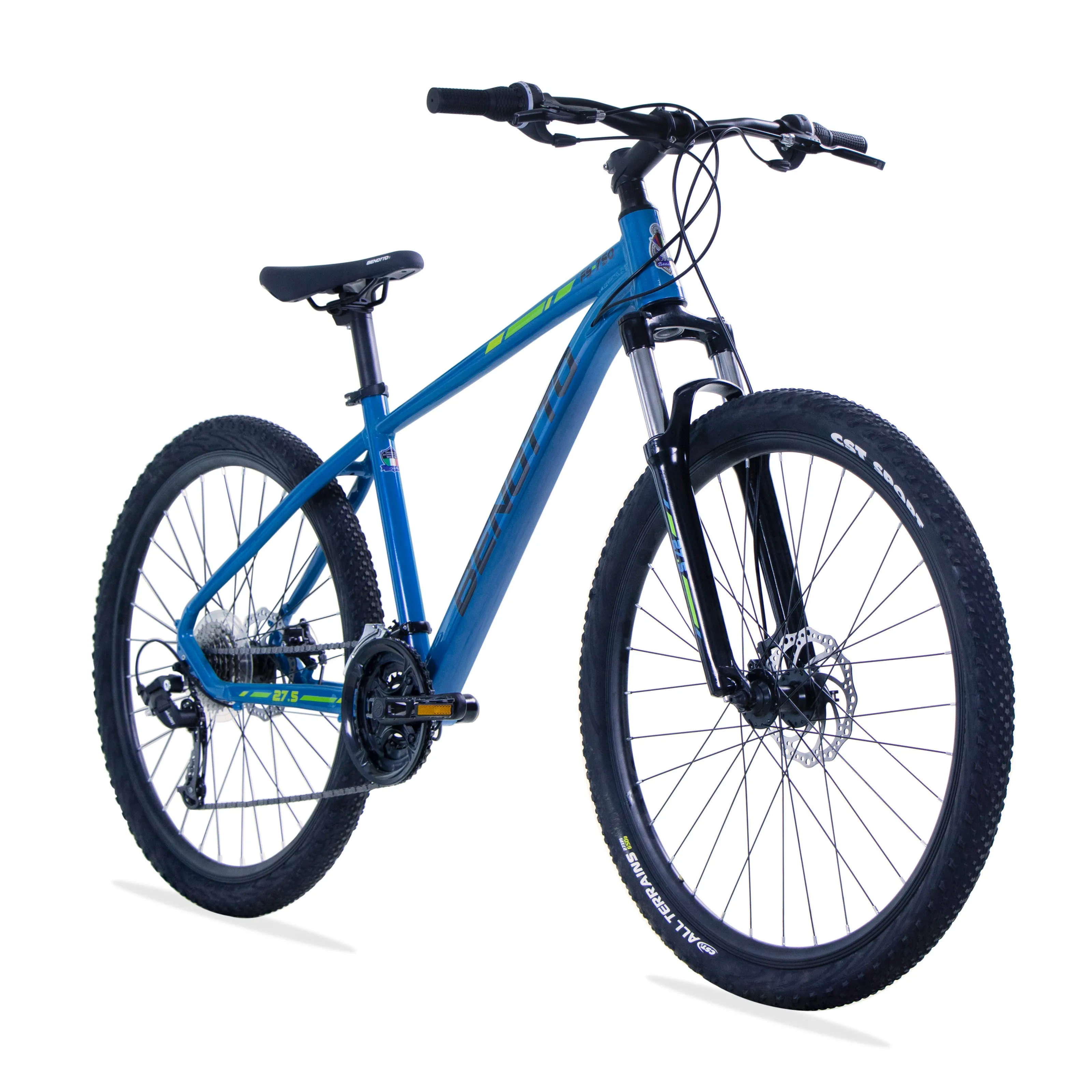 Bicicleta BENOTTO Montaa FS-750 R27.5 24V. FS Frenos Doble Disco Mecanico Aluminio Azul Medio/Gris Oscuro Talla:UN