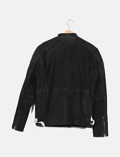 Black biker jacket selected