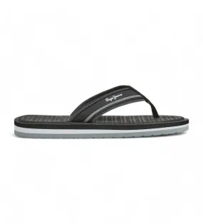 Black Wet Basic flip flops