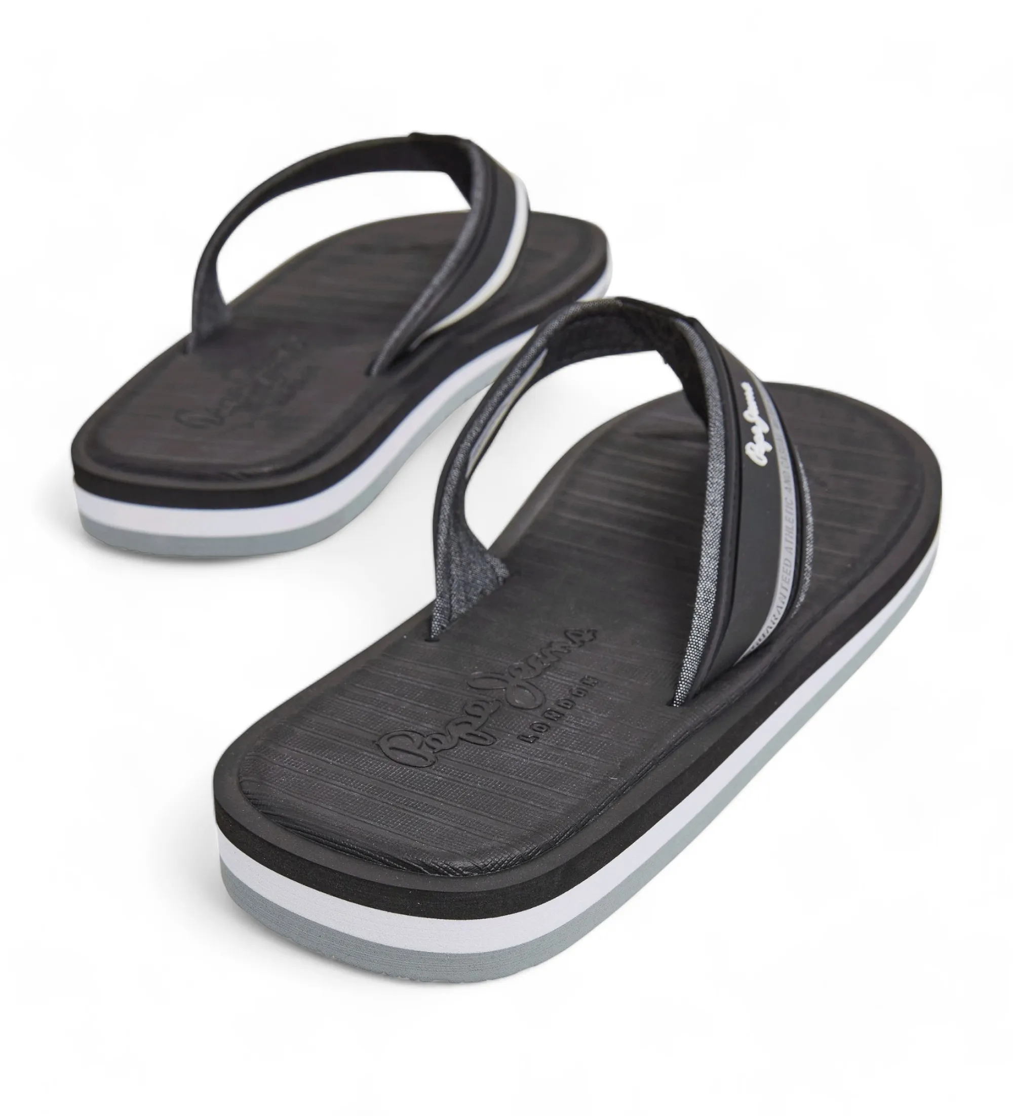 Black Wet Basic flip flops