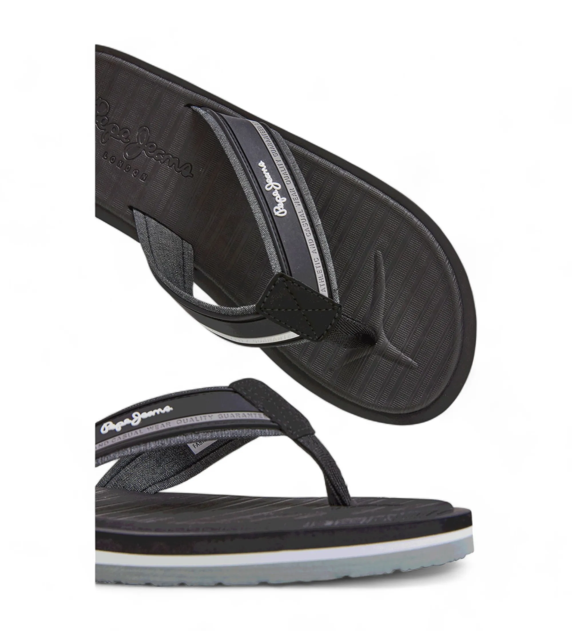 Black Wet Basic flip flops