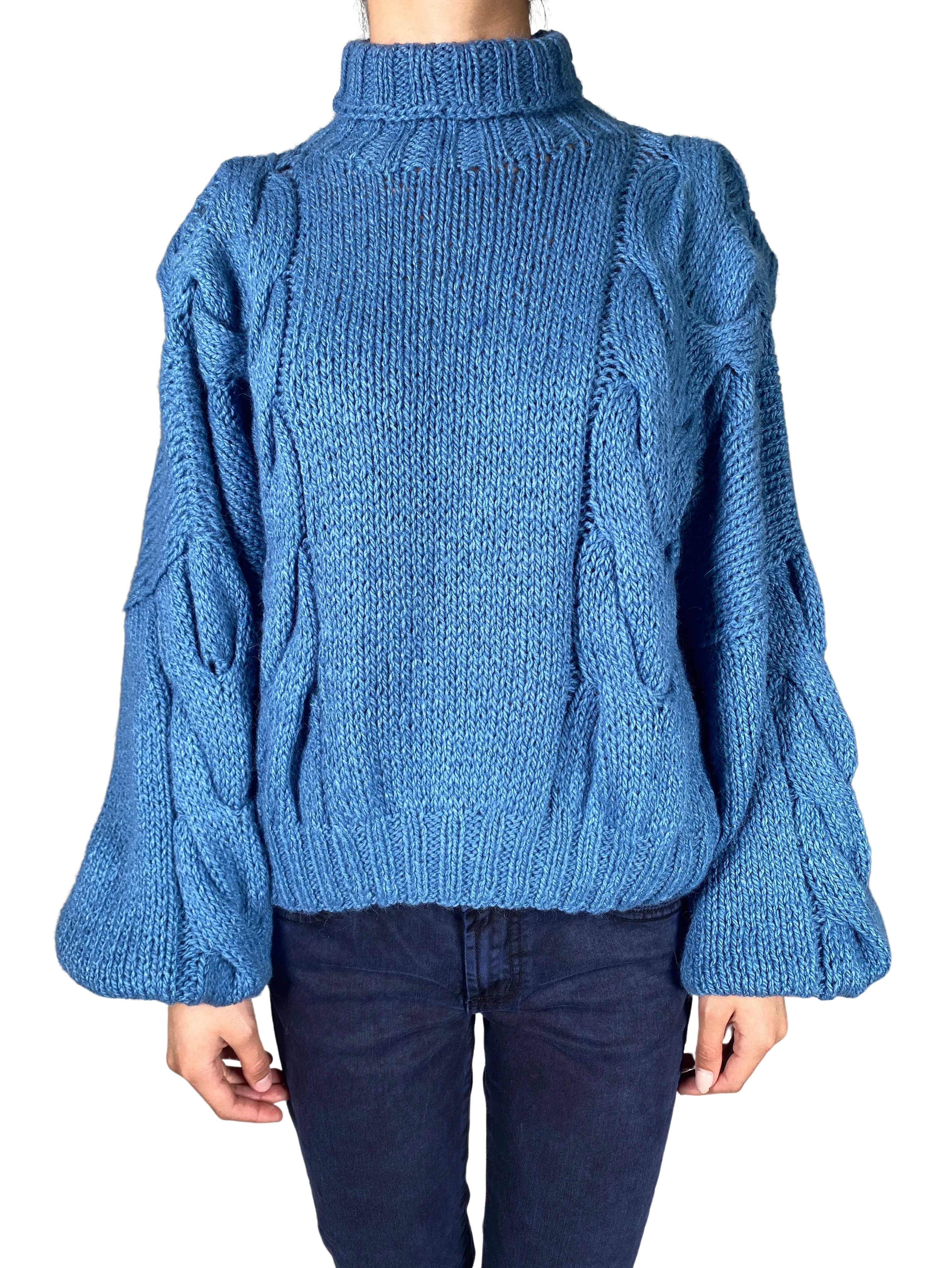 Blue Braided ALALAY Sweater