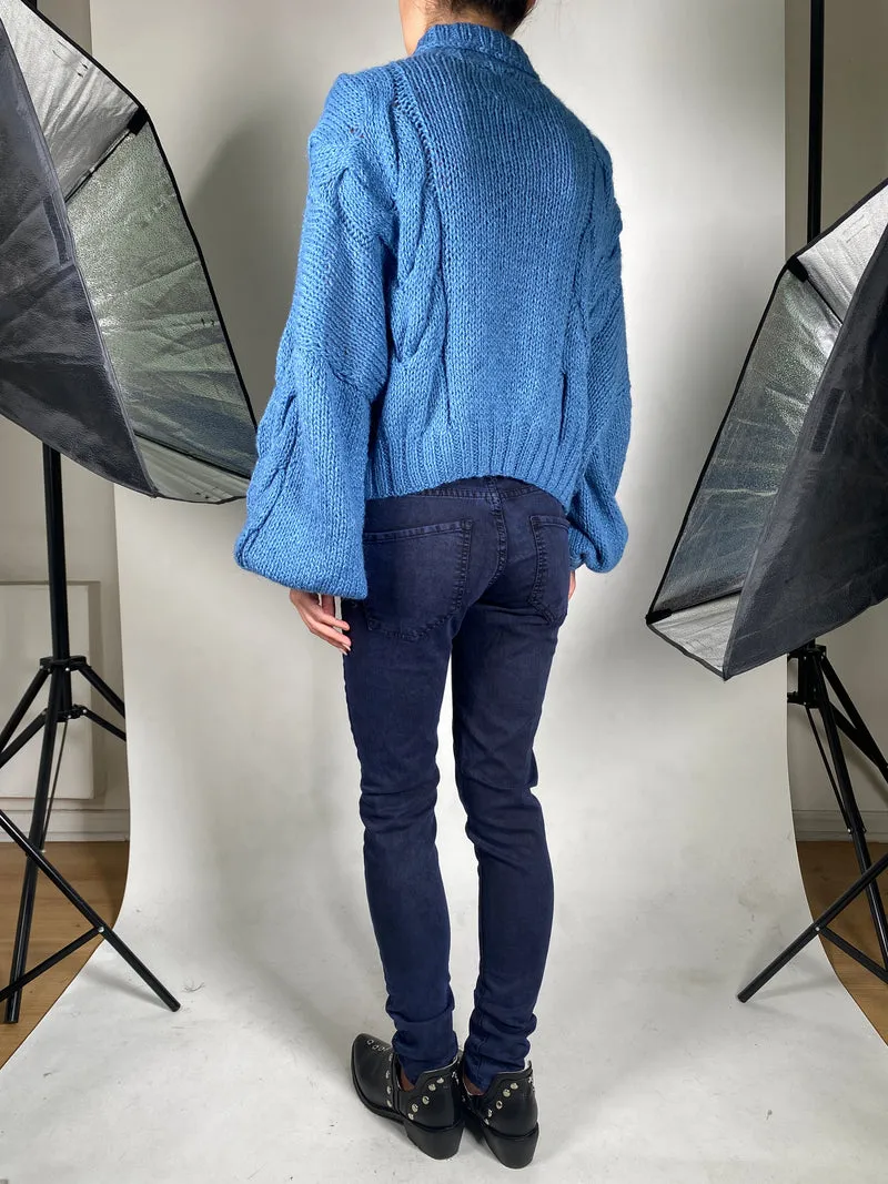 Blue Braided ALALAY Sweater