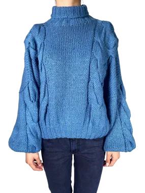 Blue Braided ALALAY Sweater