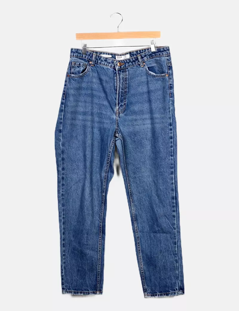 Blue Slim Fit Bershka Jeans