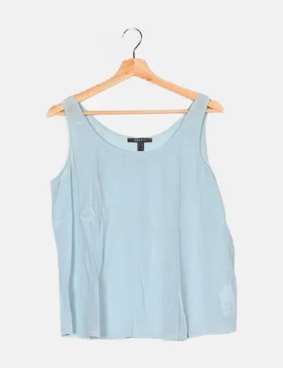 Blusa azul básica de Esprit