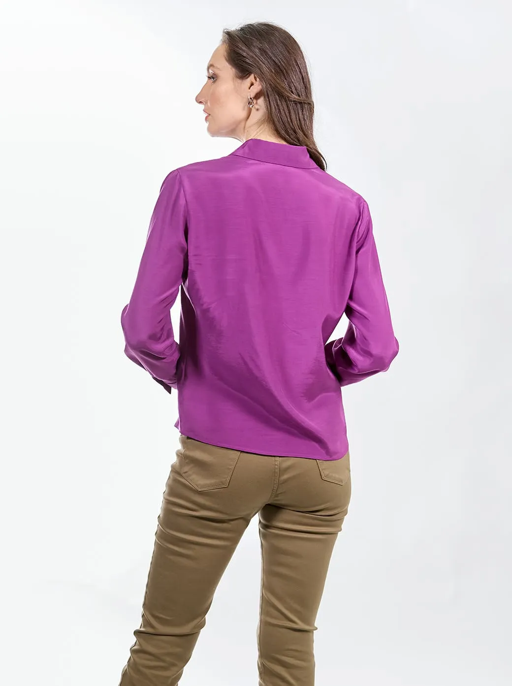 Blusa camisera morada Cleire