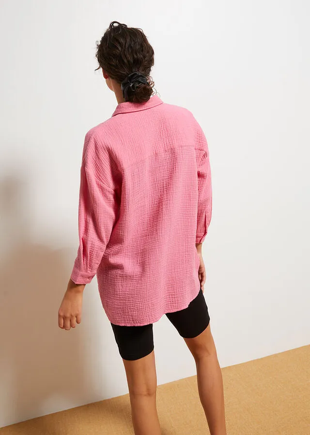 Matte Pink Muslin Blouse