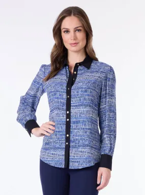 Blusa estampada Azul