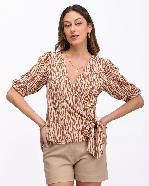 Blusa Mujer Pandora Marron Tabaco