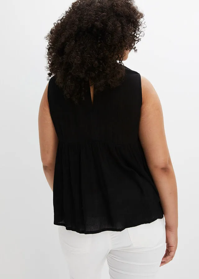 Sleeveless Black Blouse