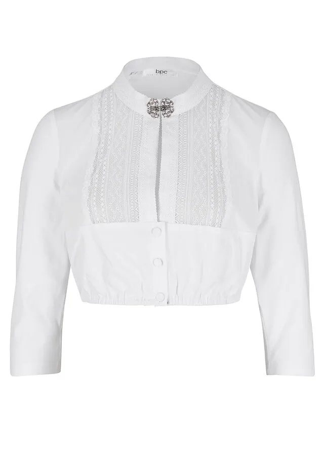 White Tyrolean Blouse