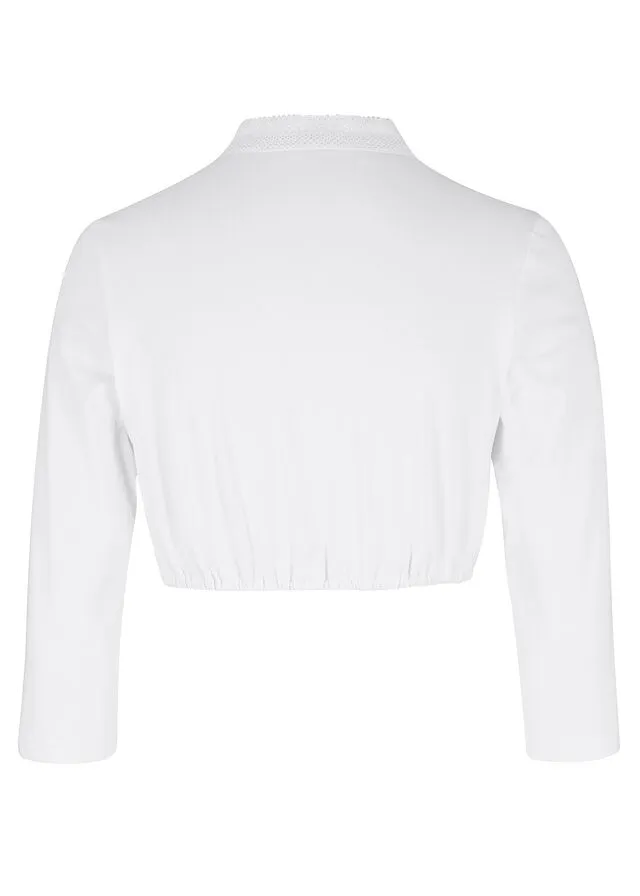 White Tyrolean Blouse