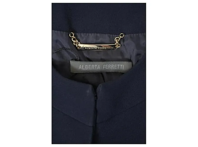 Bolero Alberta Ferretti en rayón azul marino 