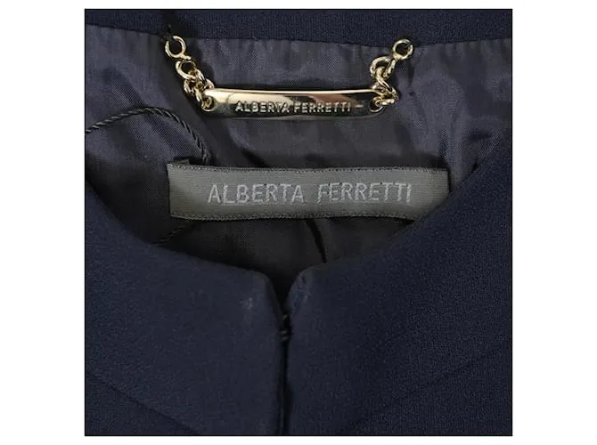 Bolero Alberta Ferretti en rayón azul marino 